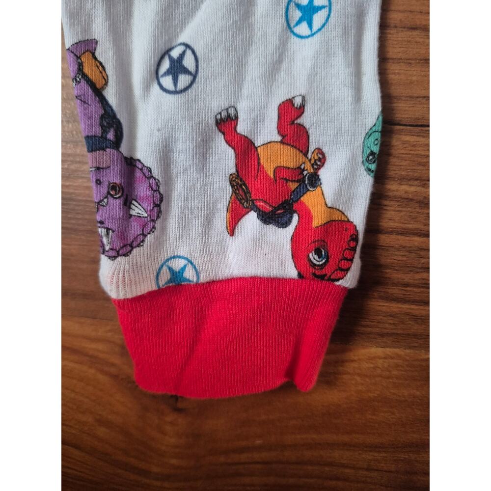 Kohl's Pajama Pants Boys Size 2T Dinosaur Red Purple Cuffed Elastic Waist 8236 - Picture 5 of 8
